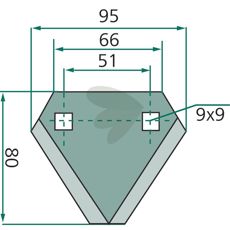 Kniv for fôringsvogn A7153021, designet for effektiv fôrhåndtering.
