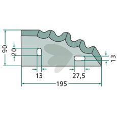 Høyrekniv for fôringsvogn, 70-110, perfekt for skjærearbeid og tilsetning av fôr.