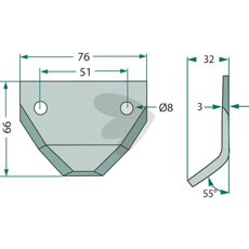 Kniv for fôrtralle 70-112, utformet for å levere beste resultat i stallen.