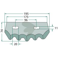Kniv for fôrtralle 70-114, effektiv skjæring for overlegen fôreffektivitet.