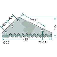 Kniv for fôrtralle 70-133, designet for å optimalisere fôrtilførselen.