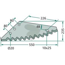 Effektiv kniv for fôrtralle 70-134, garanterer jevn og rask fôrhåndtering.