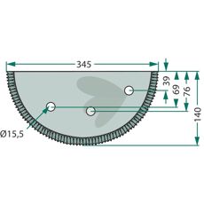 Kniv for fôrvogn 70-161, perfekt for en smidig håndtering av fôr.