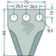 Kniv for fôrvogn 70-162, designet for pålitelig og effektiv skjæring av fôr.