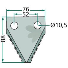 Kniv for fôrvogn modell 70-169, ideell for landbruksbruk.