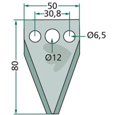 Kniv for fôrvogn modell 70-173, robust og pålitelig for skur.