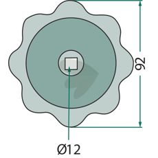 Kniv for fôrvogn modell 70-177, designet for effektiv fôring.