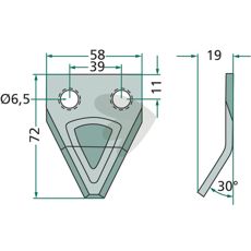 Kniv for fôrvogn modell 70-179, sikrer høy ytelse i maskinen din.