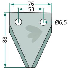 Høykvalitets kniv for fôrvogner, modell 70-197, ideell for jordbruk.