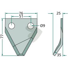 Kniv 70-206 for fôrvogn, en uunnværlig del av utstyret ditt.