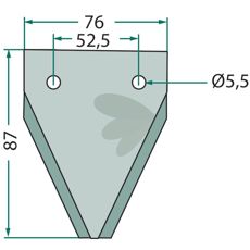 Mangesidig kniv for fôrblander, modell 70-213, passende for ulike fôrmaterialer.