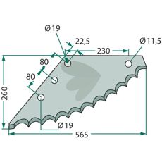 Kniv for fôrblander eldre modell, en viktig del i effektiv fôring.