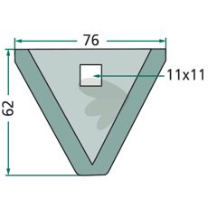 Kniv for fôrblander 70-237, førsteklasses kvalitet for optimal fôrhåndtering.