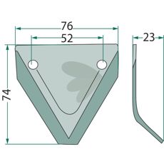 Kniv for fôrblander 70-240, robust design for langvarig bruk i fôrproduksjon.