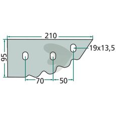 Kniv for fôrblander 70-244, gir nøyaktig skjæring for best mulig fôrkvalitet.