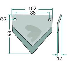 Kniv 43514930, viktig for å opprettholde fôringskvalitet.
