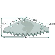 Kniv for fôrblander 70-248, sikrer langvarig og holdbar ytelse ved fôrproduksjon.