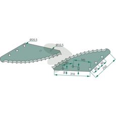 Kniv for fôrblander 70-250, ideell for effektiv og kvalitativ fôrbehandling.