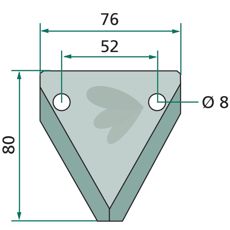 Holdbar kniv for fôrvogn, modell 70-263, optimal for bønder og husdyrholdere.