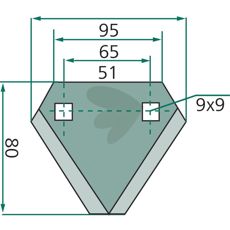 Kniv for fôrvogn A7153021, perfekt for å lette fêrt arbeid.