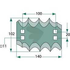 Kniv for fôrvogn 70-291, høykvalitativ og holdbar for effektiv fôrbehandling.
