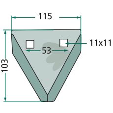 Kniv for fôr-mikser 57243, perfekt for effektiv mating og fôrproduksjon.
