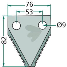 Tannet kniv for fôr-mikser Faresin, sikrer kraftfull og effektiv fôrhåndtering.