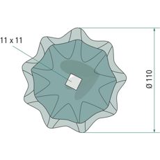 Himel kniv for fôr-mikser, 5 mm tykkelse, ideell for tunge lastinger.