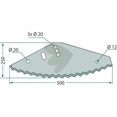 Kniv for fôr-mikser 70-299, perfekt for rask og effektiv fôrdeling.
