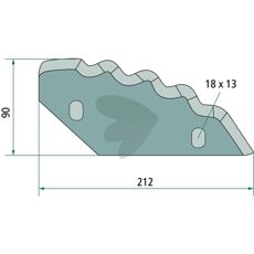 Kniv for fôrblander venstre, Sgariboldi, evne til å tåle tøffe forhold.