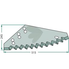 Kniv for fôrblander 168000401, ideell for effektiv mating.