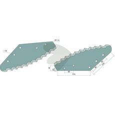 Kniv for fôrvogn 514007850, ideell for pålitelig fôrdistribusjon.