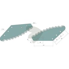 Kniv for fôrvogn 514007950, sikrer jevn og effektiv fôrtilgang.