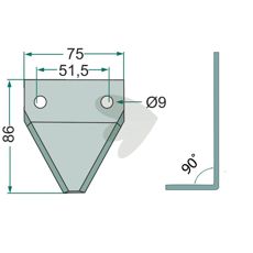 Kniv for fôrvogn 70-328, forbedrer fôreffektiviteten og arbeidskvaliteten.