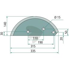 Kniv for fôrvogn 70-352, sterk og holdbar for pålitelig mating.