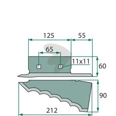 Kniv for fôrvogn venstre - 703955, passer perfekt for moderne landbruk.