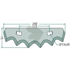 Kniv for fôrvogn A5310402, pålitelig og holdbar for alle fôrbehov.