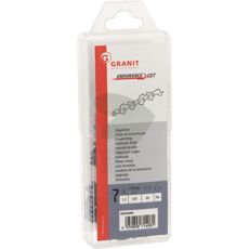 Robust sagkjede 3/8" og 60 lenker, utformet for effektiv skjæring.