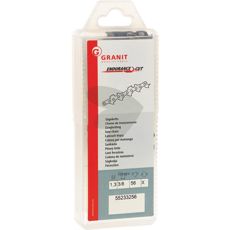 Kraftig sagkjede med 56 lenker for robust saging av tre.