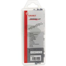 Bredt utvalg av sagkjeder, denne har 74 lenker og en tykkelse på 1,6mm.