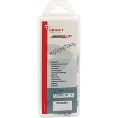 Kvalitets sagkjede med 61 lenker og 1,3 mm tykkelse for effektiv kutting.
