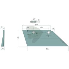 Skjæreblad inkludert skrue, enkel installasjon og høy kvalitetsytelse.