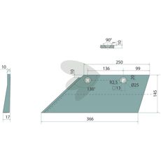 Skjæreblad med skrue, perfekt for bruk i ulike landbruksapplikasjoner.