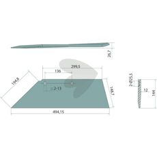 Forsterket skjær høyre 18 tommer, bygget for å tåle tøffe arbeidsmiljøer.