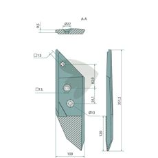 Skjærblad med skrue for presis skjæring av materialer. Høy kvalitet og holdbarhet garantert.