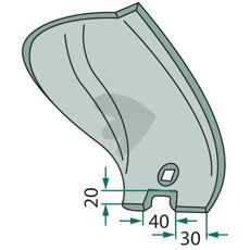 Leddskjær venstre LBR 2, for effektiv fresing og bearbeiding.