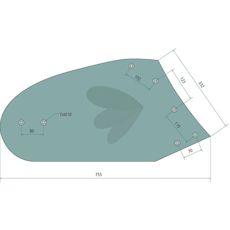 Vendeplate høyre, artikkel 3440716, viktig for maskinens drift.