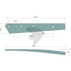 Skinne gitterplog 3444011, designet for effektiv pløying og lang levetid.