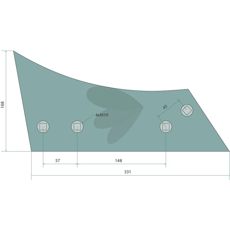 Venstre vendeskivebryst - 3450525, utrolig sterk og holdbar.