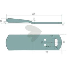 Skinne ristenplog høyre 3476000, førsteklasses kvalitet og holdbarhet.